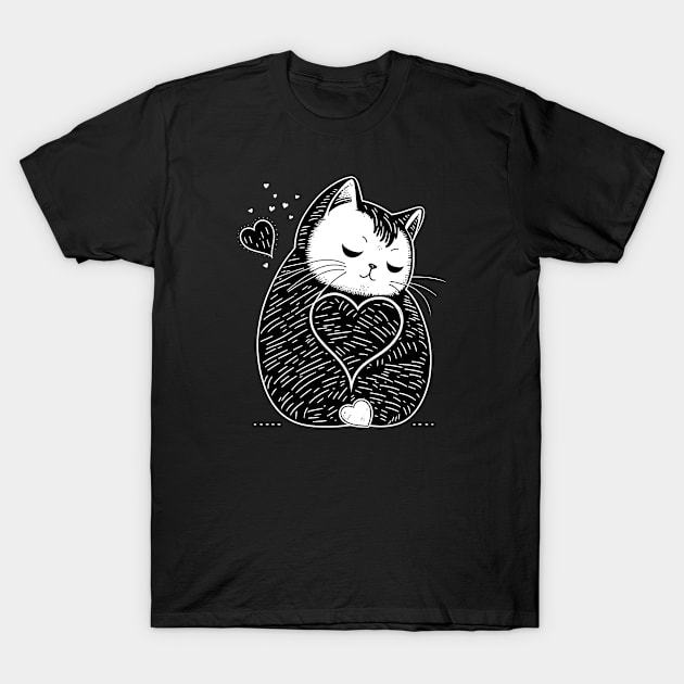 Cute Cat T-Shirt by WAADESIGN